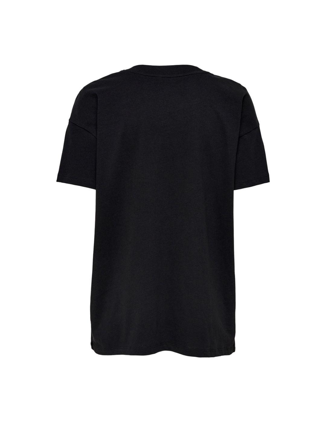 Camiseta Only Gordie negro para mujer -b