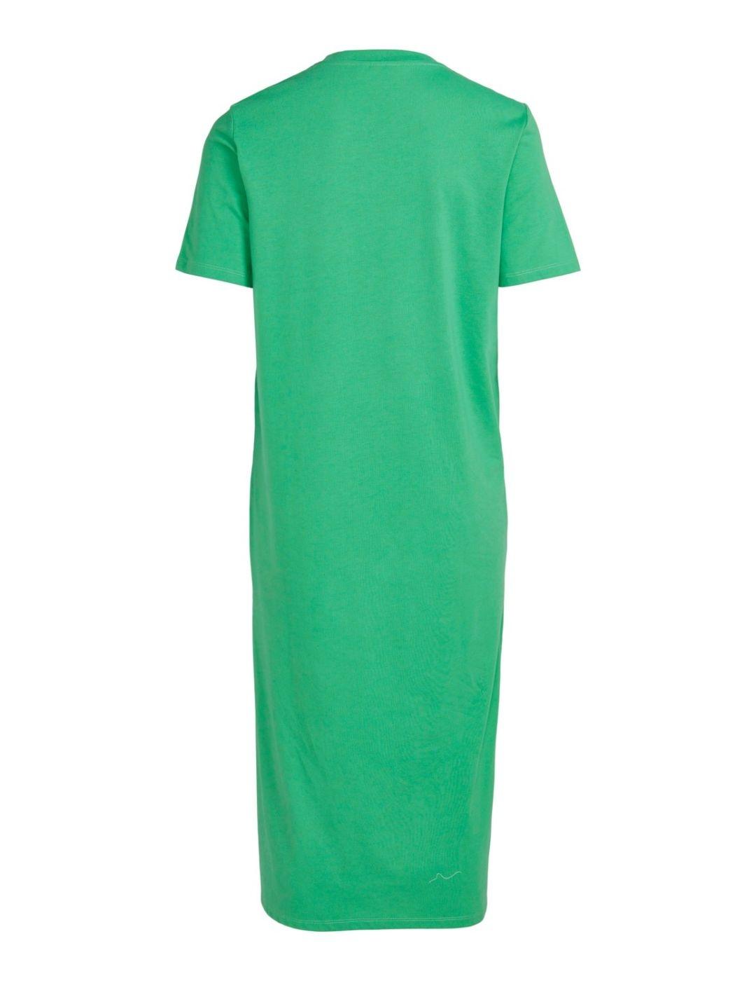 Vestido Vila Gilian midi verde de mujer-b