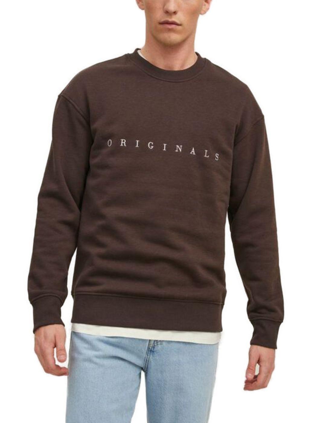 Sudadera Jack&Jones Copenhagen marrón hombre -b