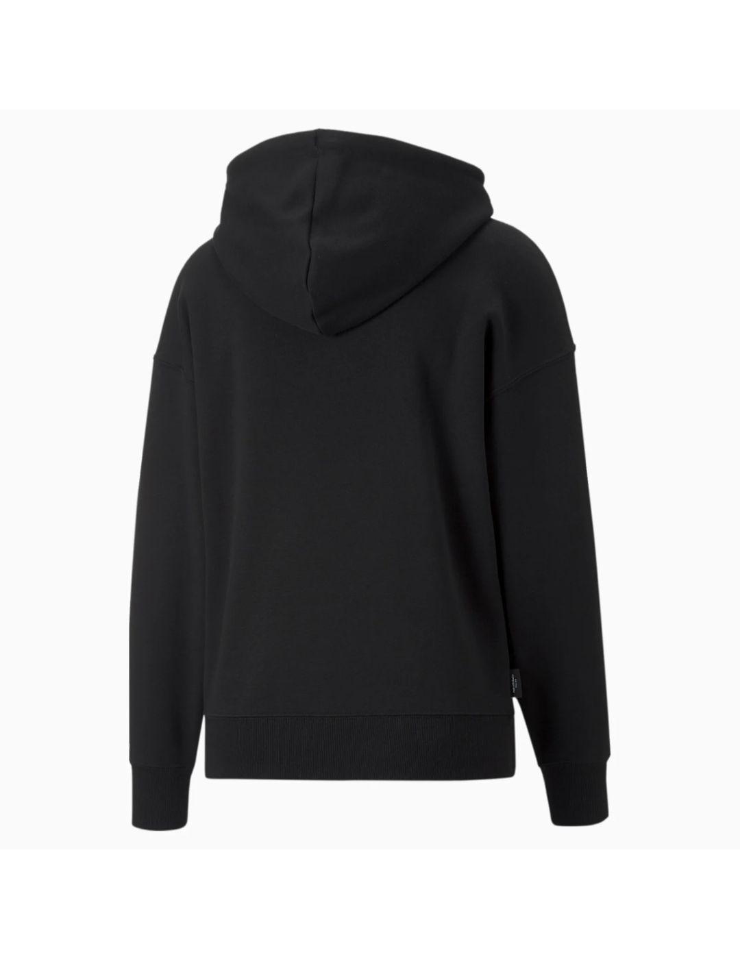 Sudadera Puma capucha negra para mujer -b