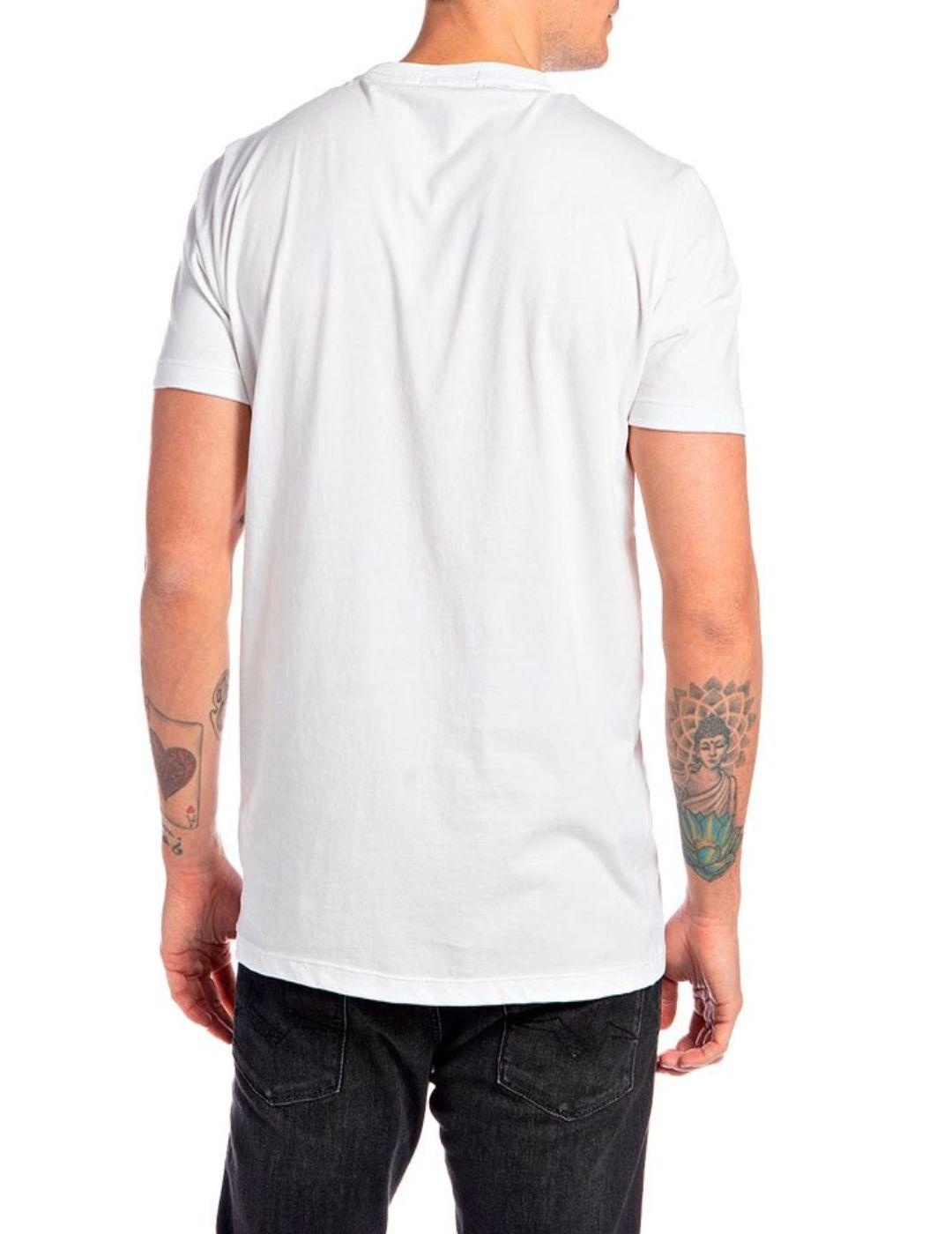 Camiseta Replay blanca para hombre -b