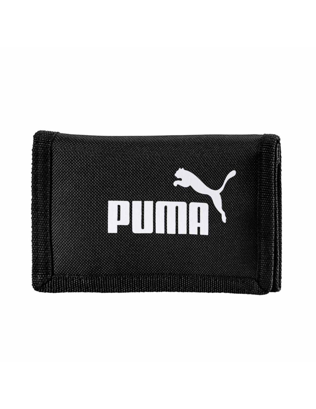 Cartera Puma tela negra logo blanco -b