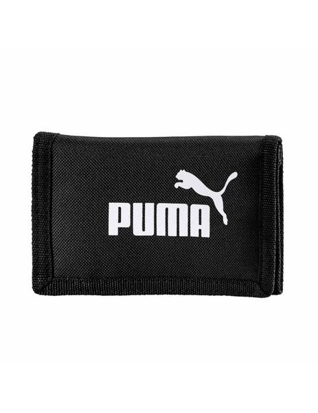 Cartera Puma tela negra logo blanco b