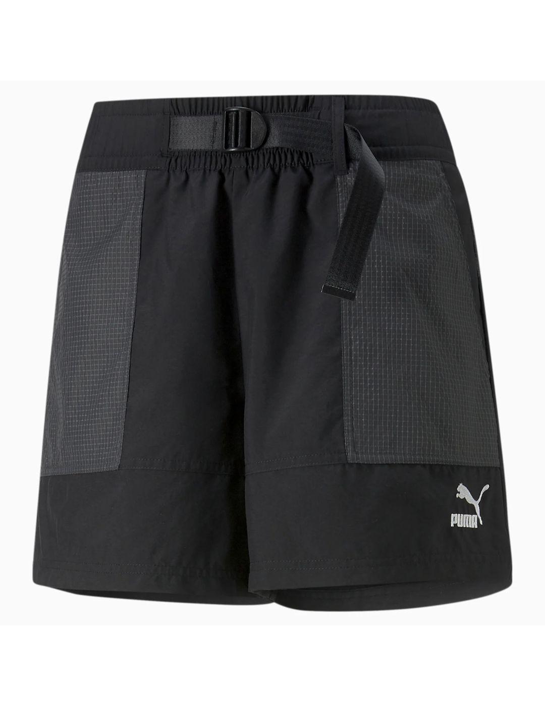 Short Puma Sport negro para mujer -b