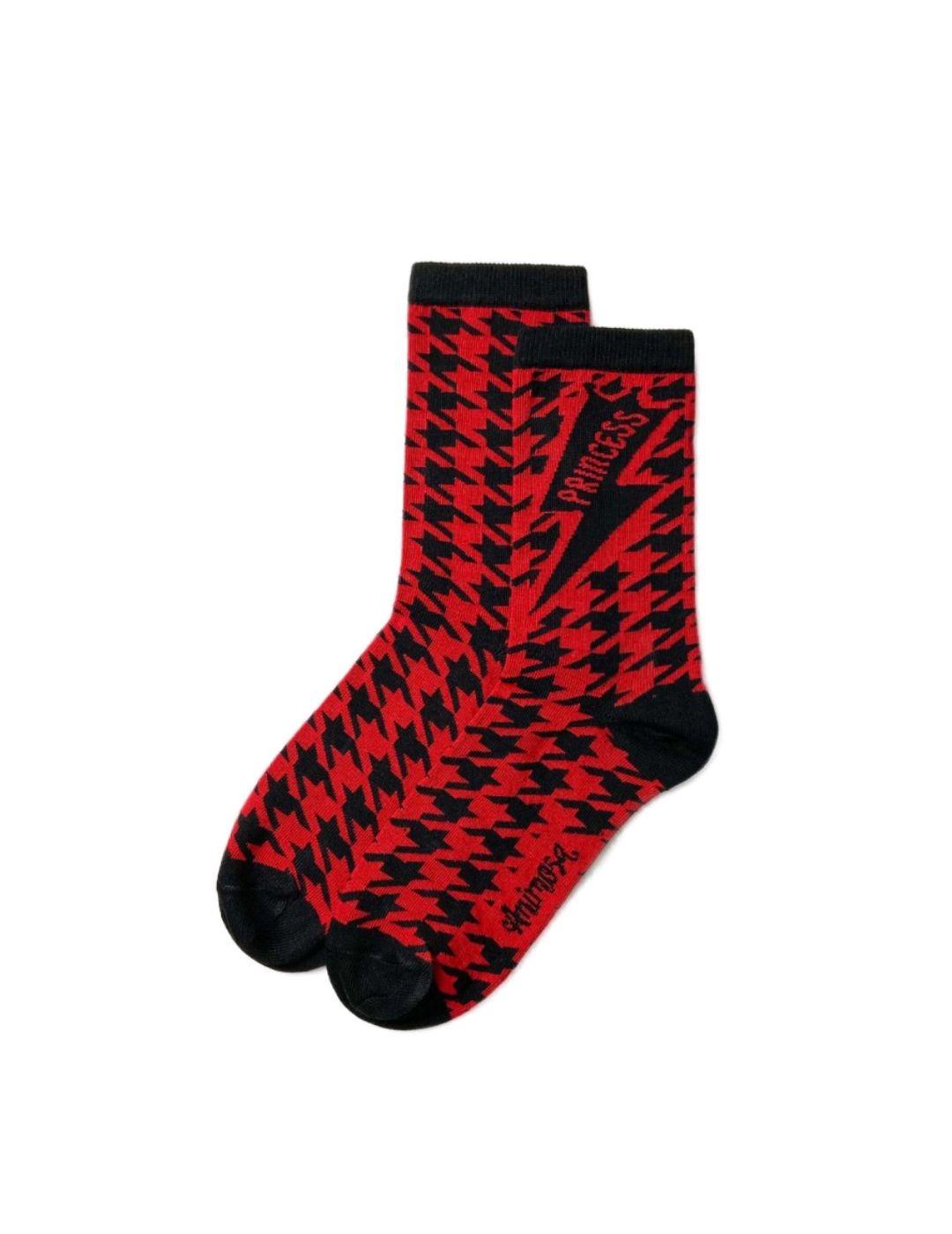Calcetines Animosa Rebel Princess rojos mujer -b
