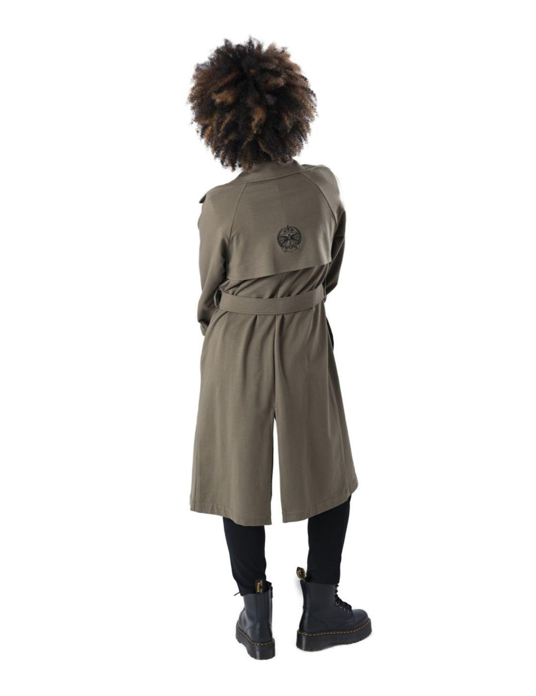 Trench Animosa Army verde para mujer -b