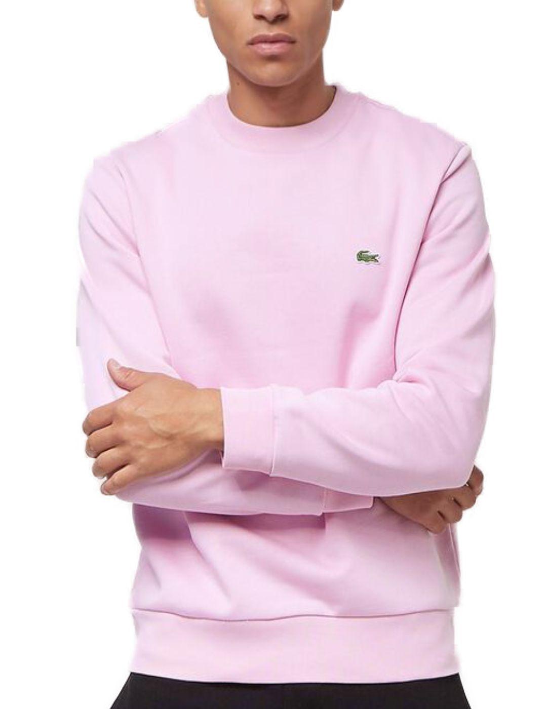 Sudadera Lacoste rosa de hombre-b