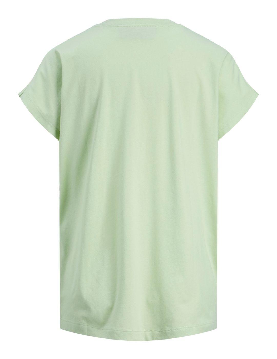 Camiseta JJXX astrid verde pistacho para mujer-b