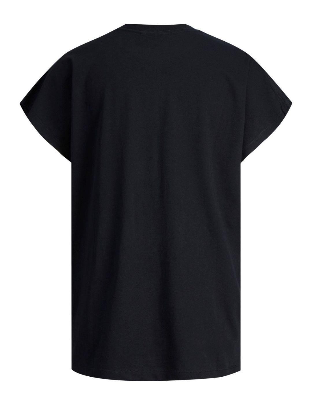 Camiseta JJXX astrid negra para mujer -b