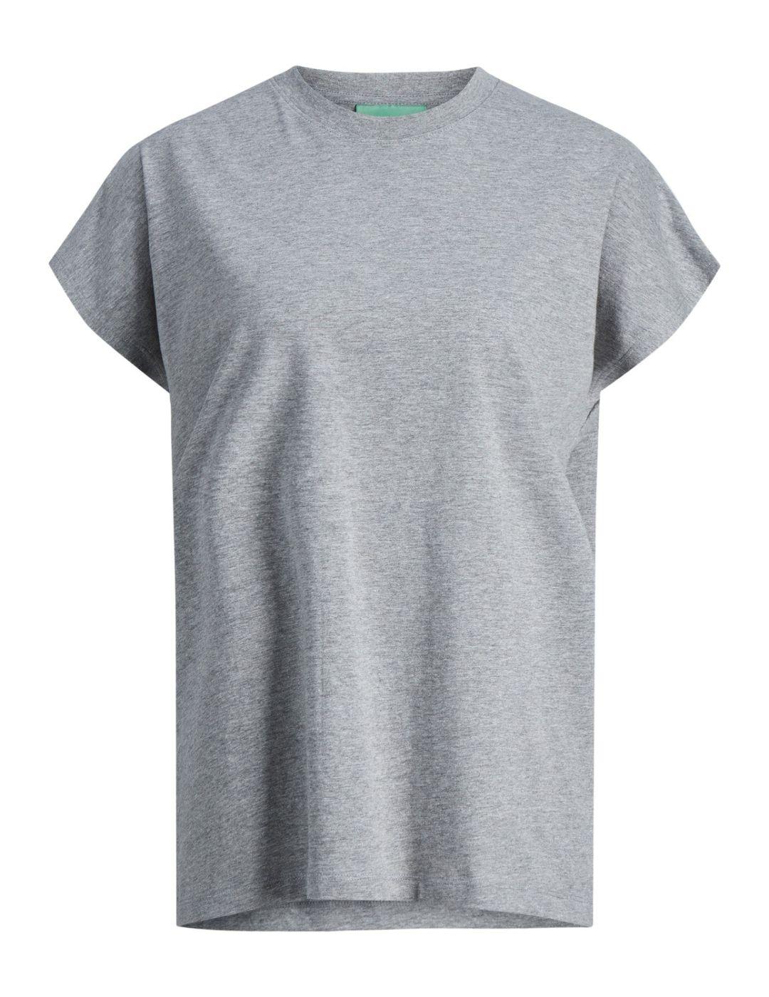 Camiseta JJXX astrid gris jaspeado para mujer -b