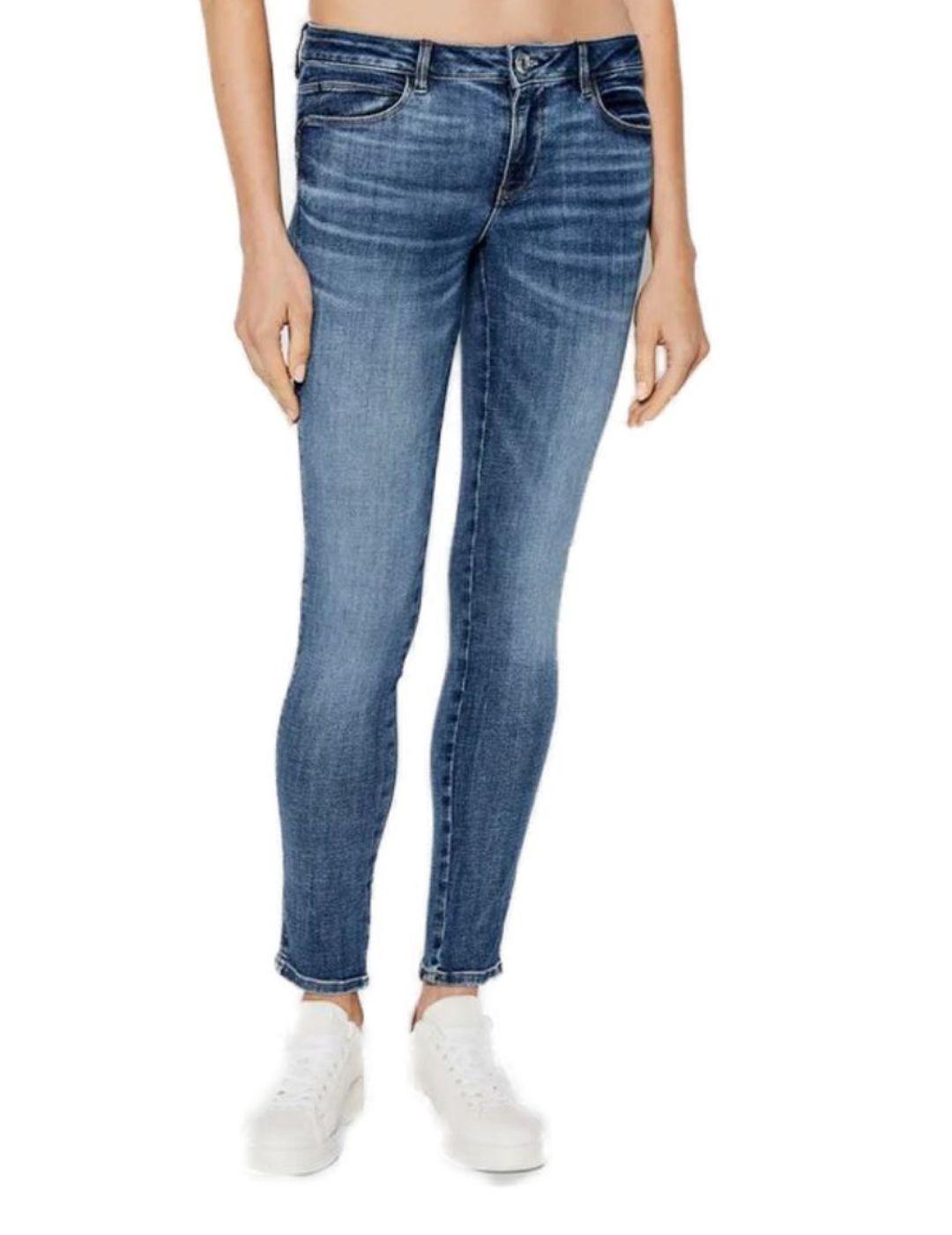 Pantalón vaquero Guess Curve skinny azul de mujer