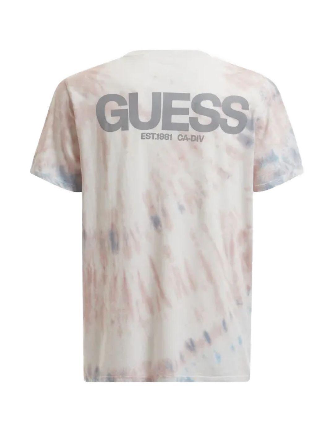 Camiseta Guess Reflectiva blanca para hombre -b