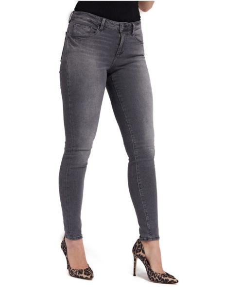 Pantalón vaquero Guess skinny Curve X gris para mujer