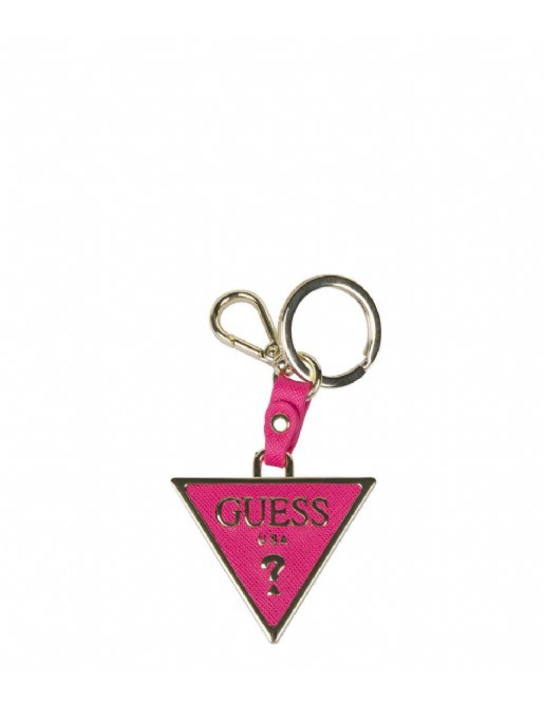 LLavero Guess Saffiano rosa para mujer -b