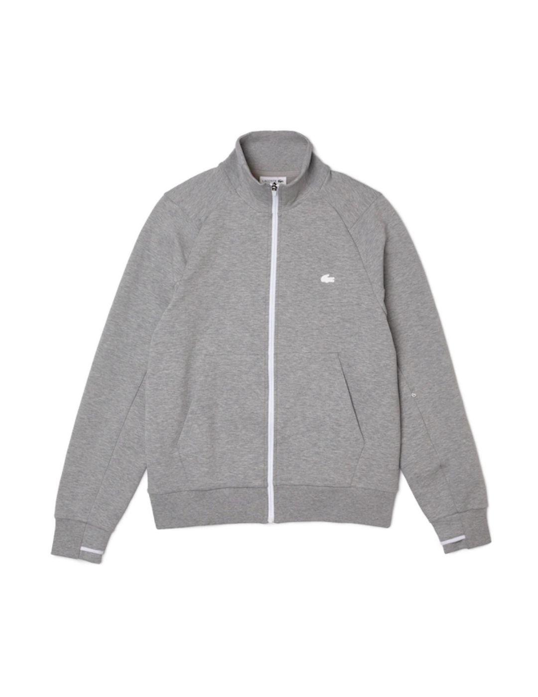 Sudadera Lacoste cremallera gris de hombre-b