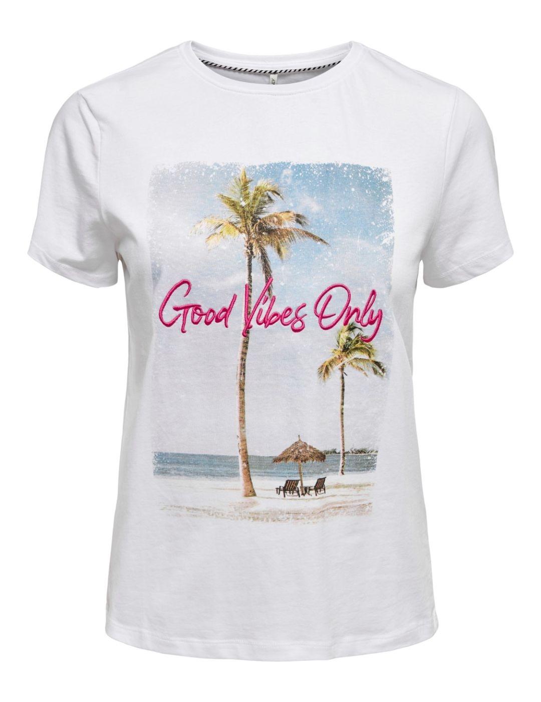 Camiseta Only New palmera de mujer - b