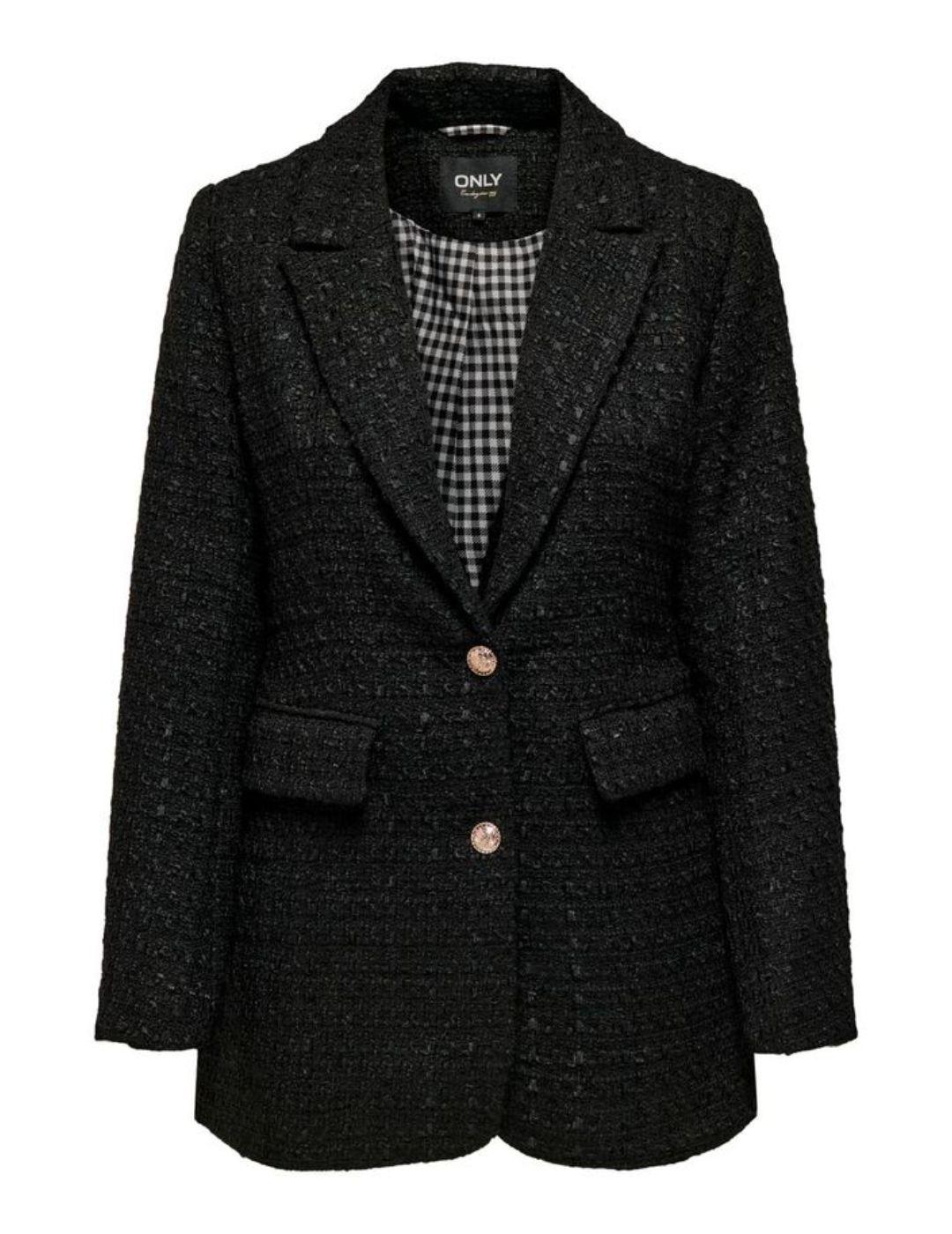 Blazer Only Kennedy negra para mujer-b