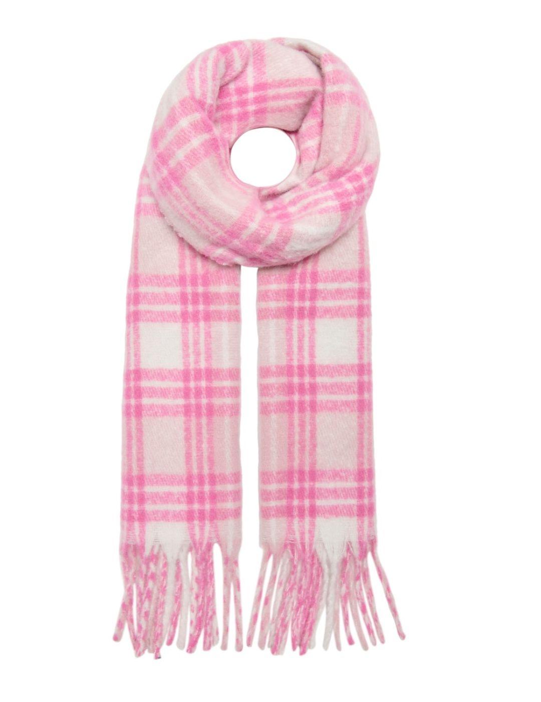 Bufanda Only Lima rosa/blanco para mujer -b