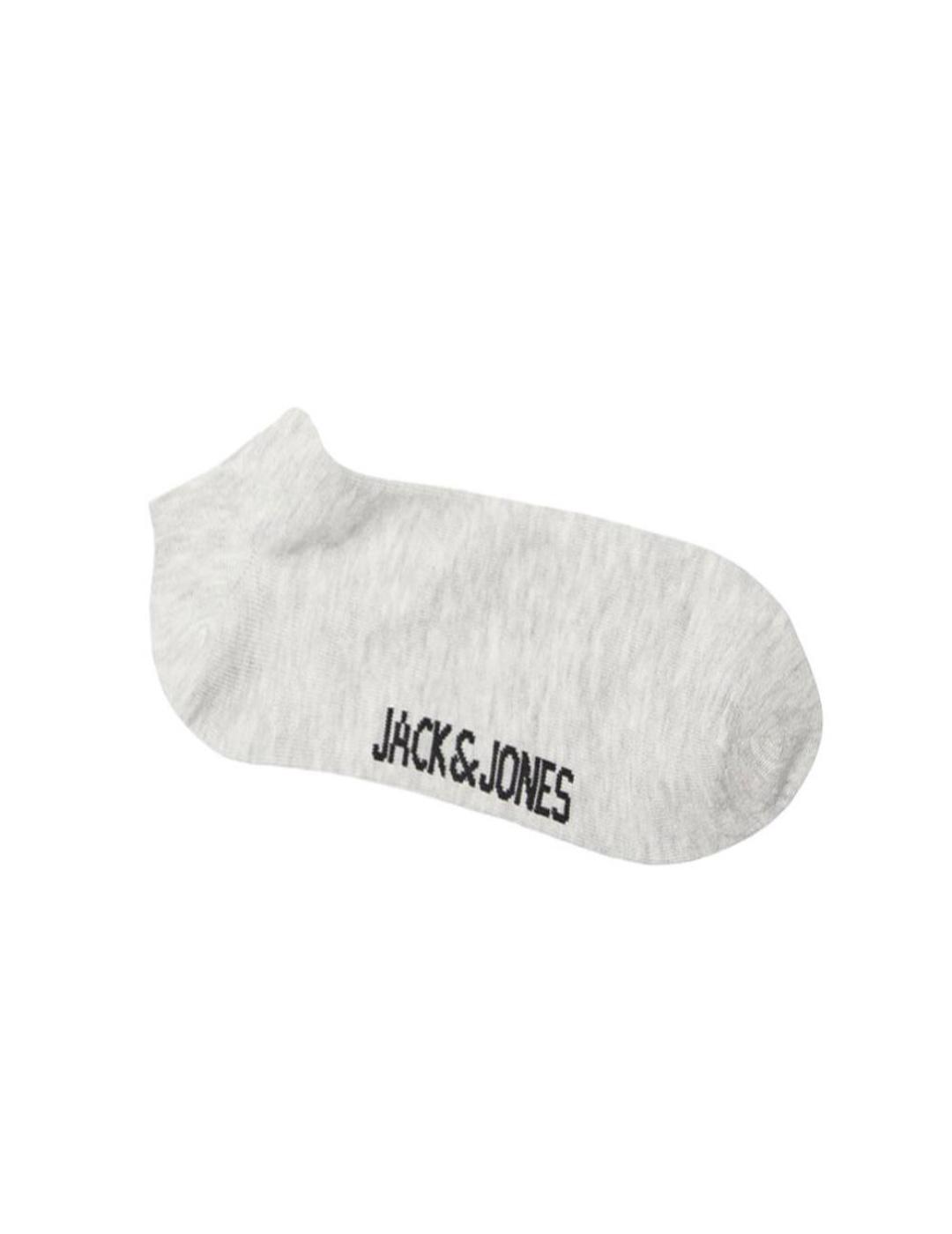 Calcetín tobillero Jack&Jones gris para hombre -a