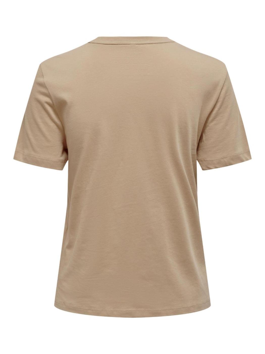 Camiseta Only Stranger Things beige para mujer-b