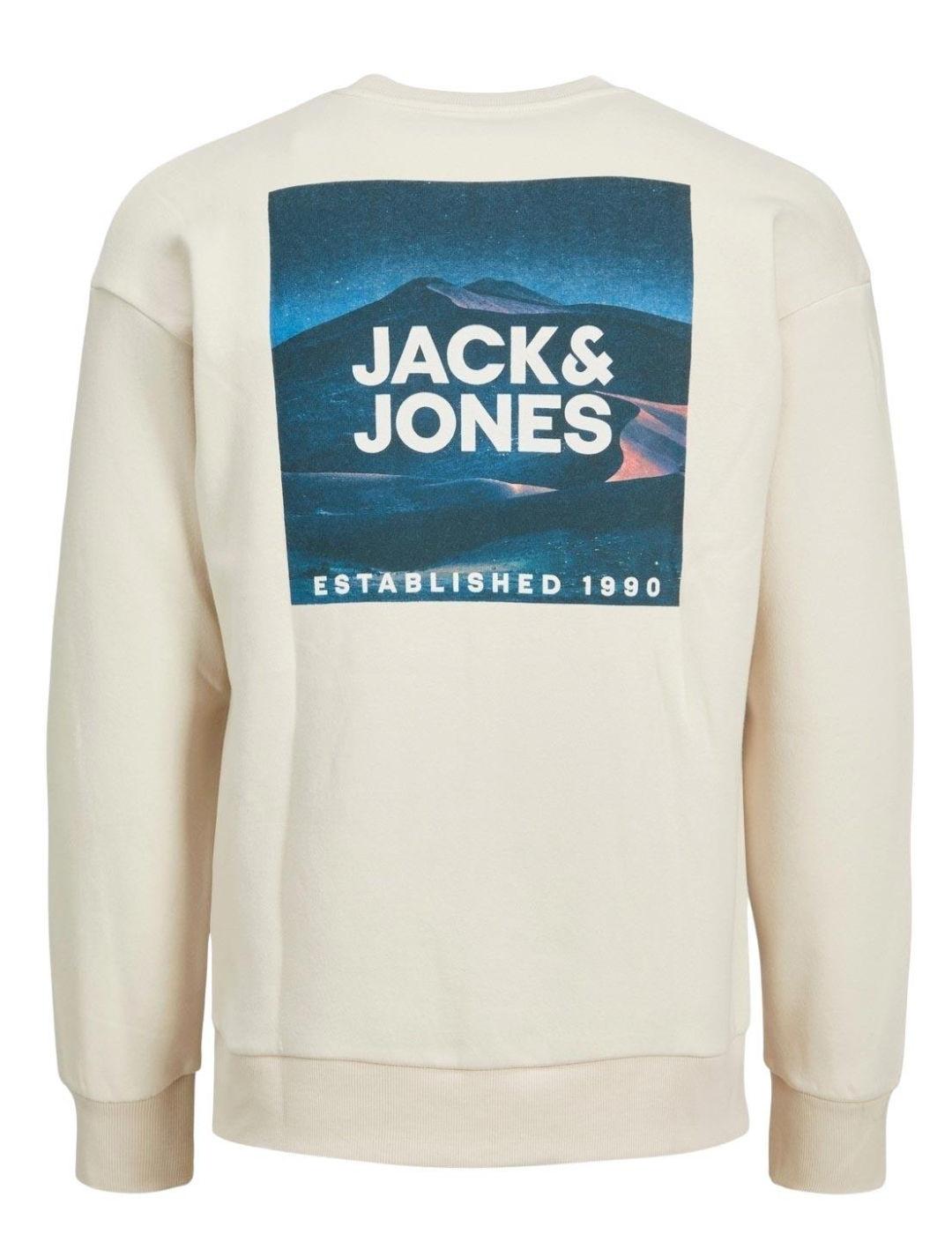 Sudadera Jack&Jones Wish beige para hombre -b