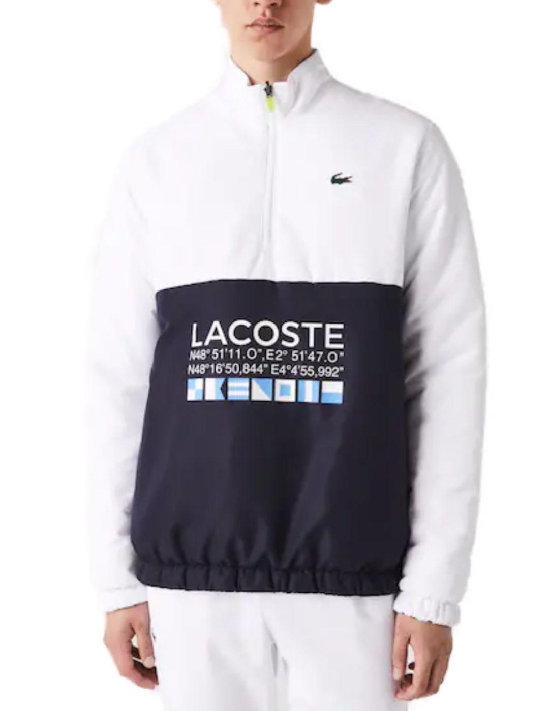 Chaqueta Lacoste blanco y azul de hombre-b