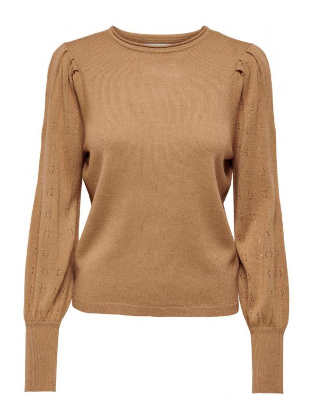 Jersey Only Mira camel para mujer -b