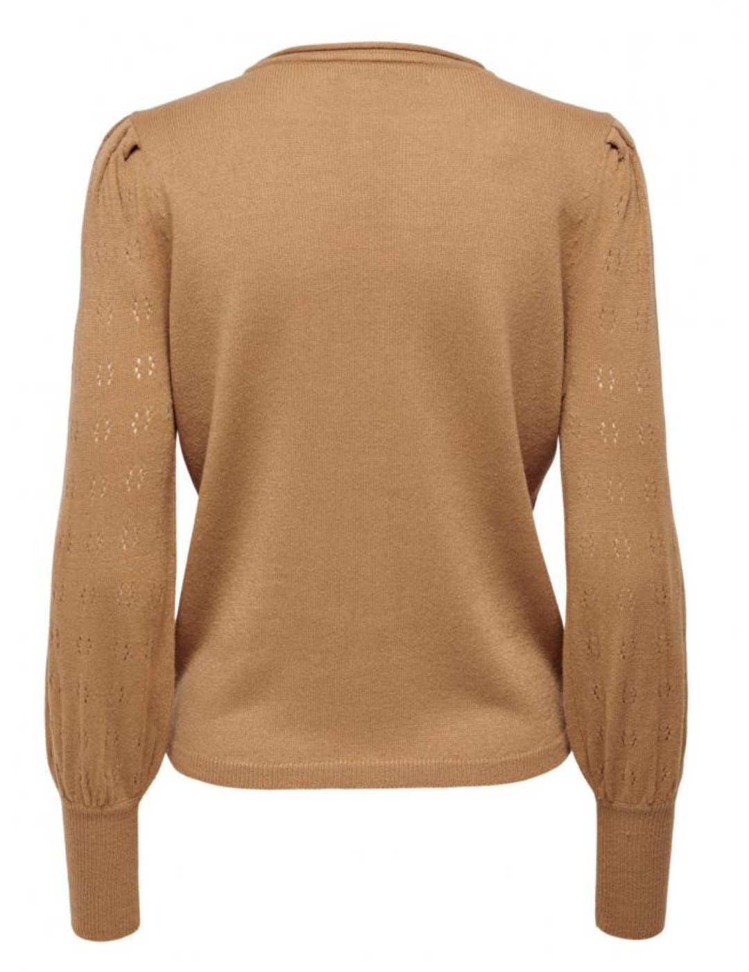 Jersey Only Mira camel para mujer -b