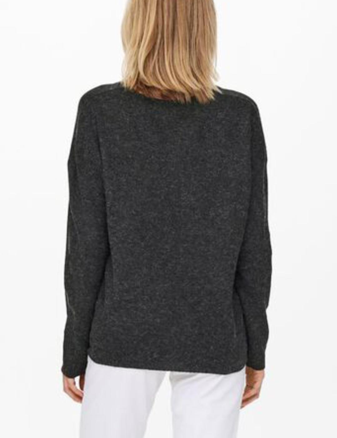 Jersey Only Rica negro Noos cuello pico mujer -b