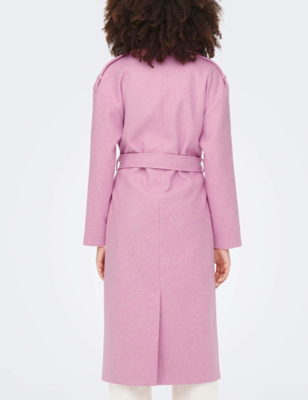 Gabardina Only Emma rosa para mujer -b
