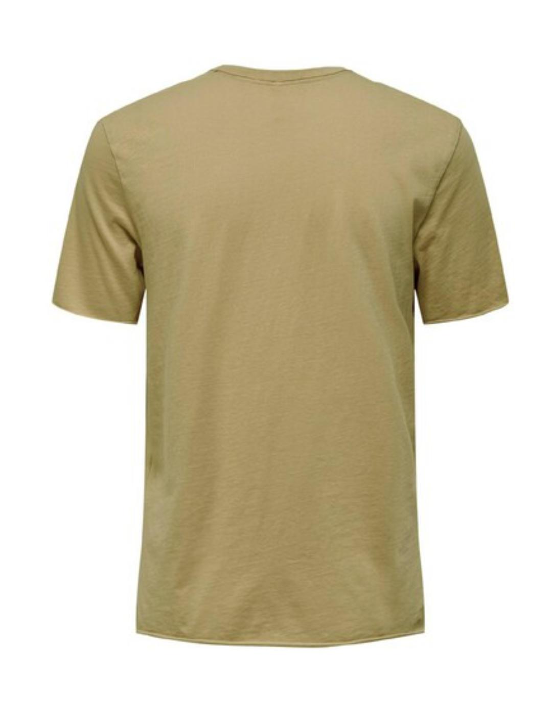 Camiseta Only Lucy beige para mujer-b