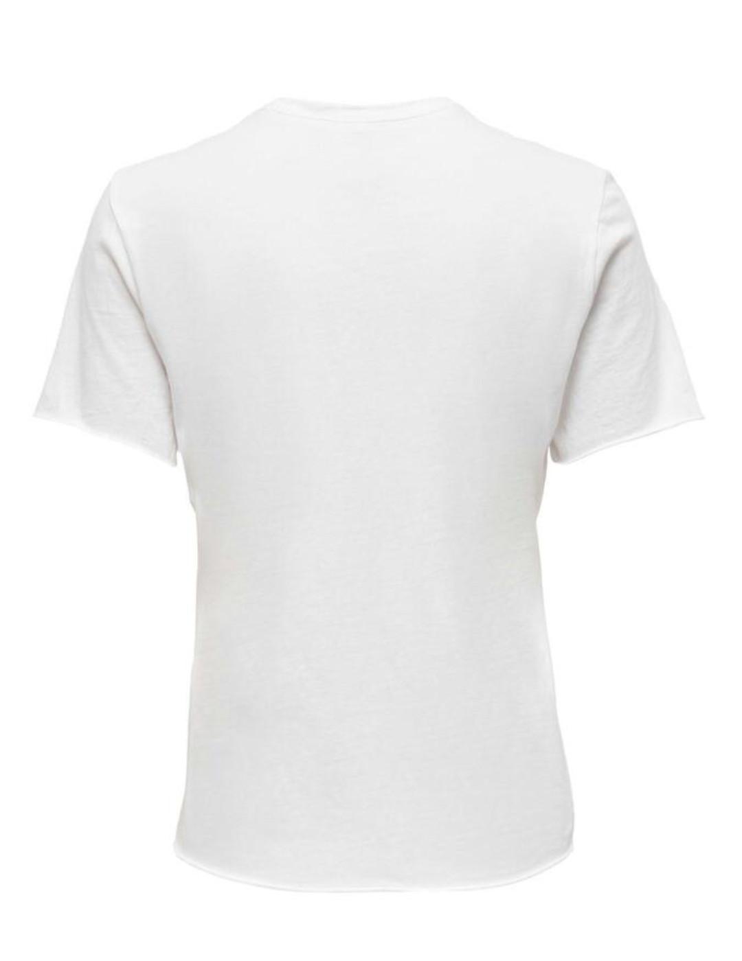 Camiseta Only Lucy blanco para mujer-b