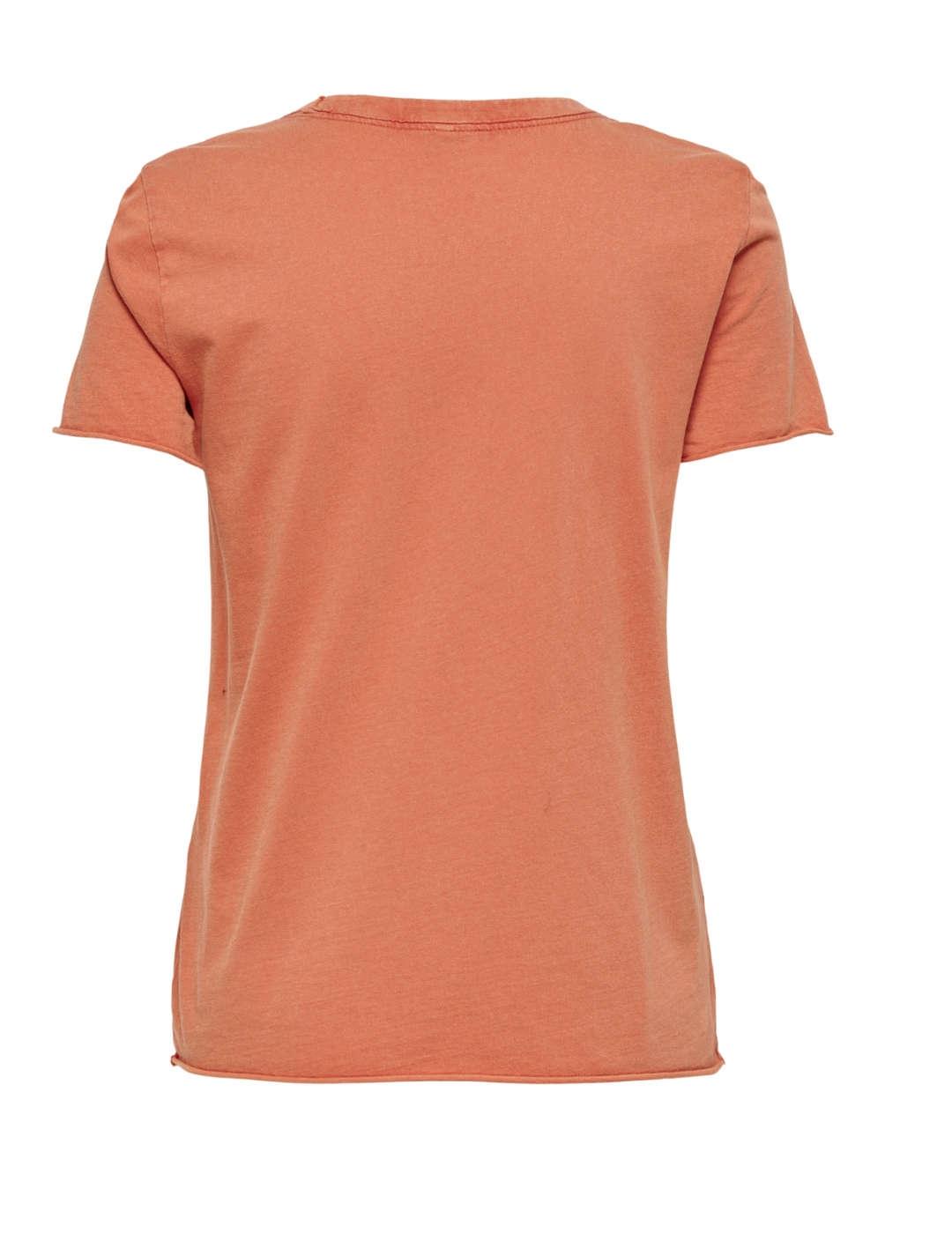 Camiseta Only Lucy naranja tigre de mujer -b