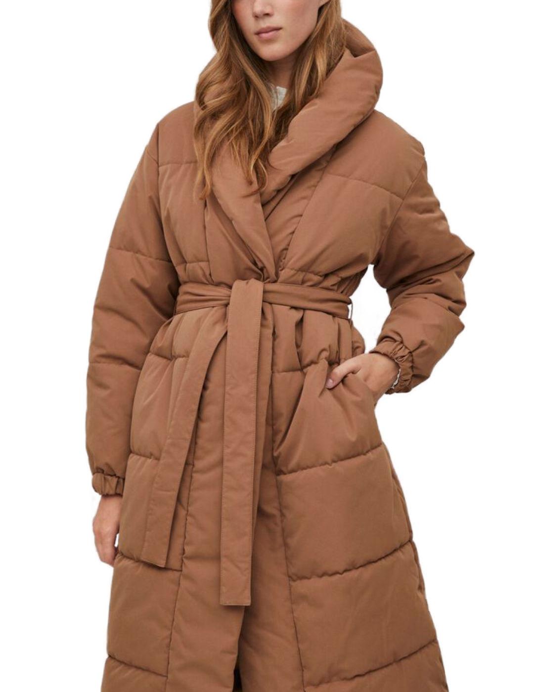 Plumas Vila Sulitana largo camel para mujer -b