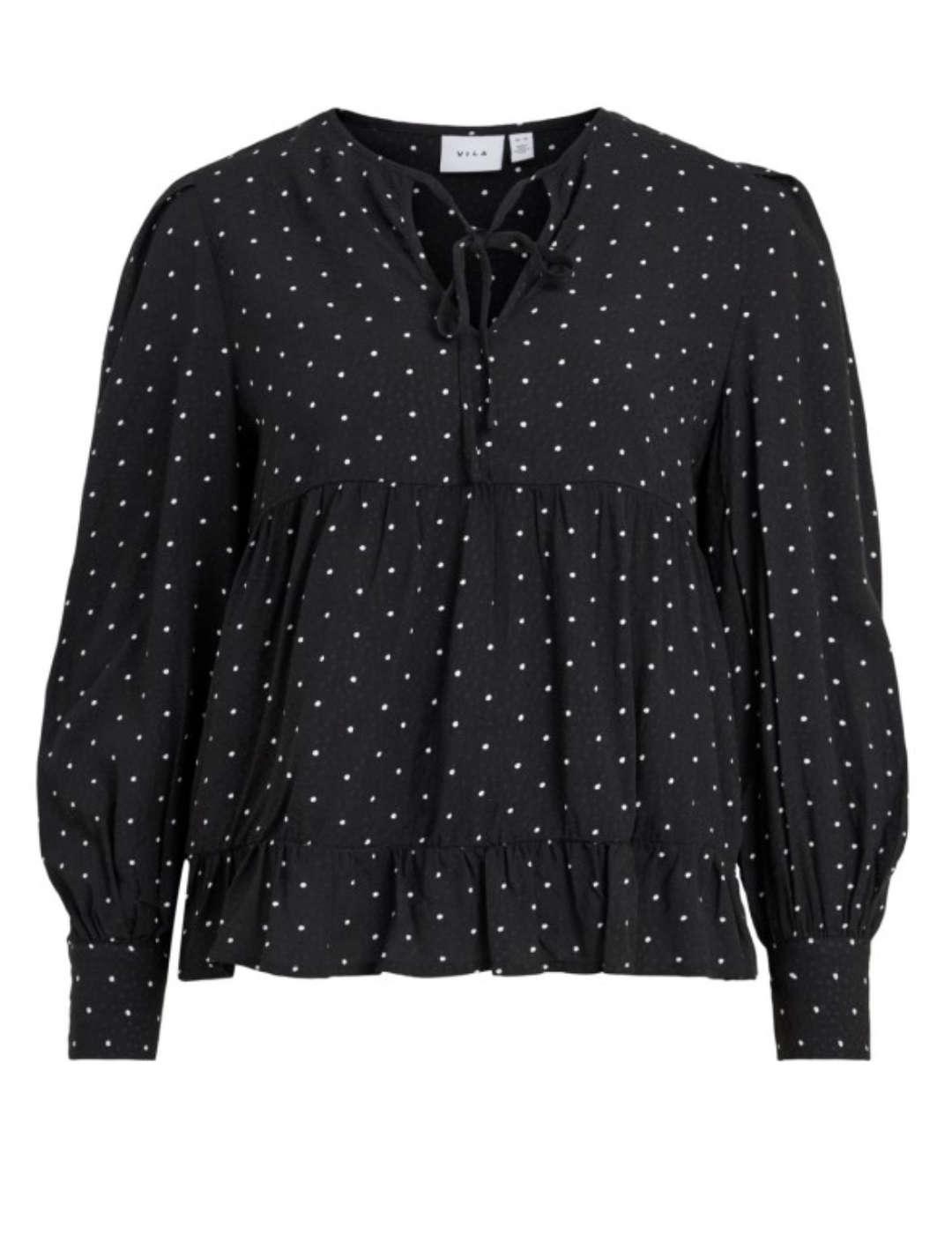 Blusa Vila Siri negra para mujer -b