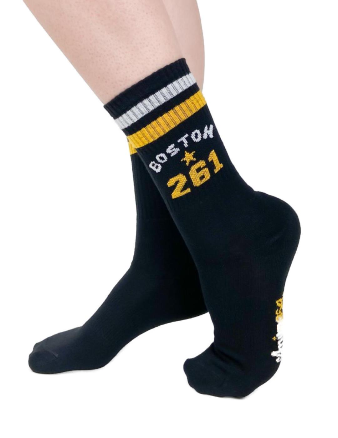 Calcetines Animosa Boston negros para mujer -b