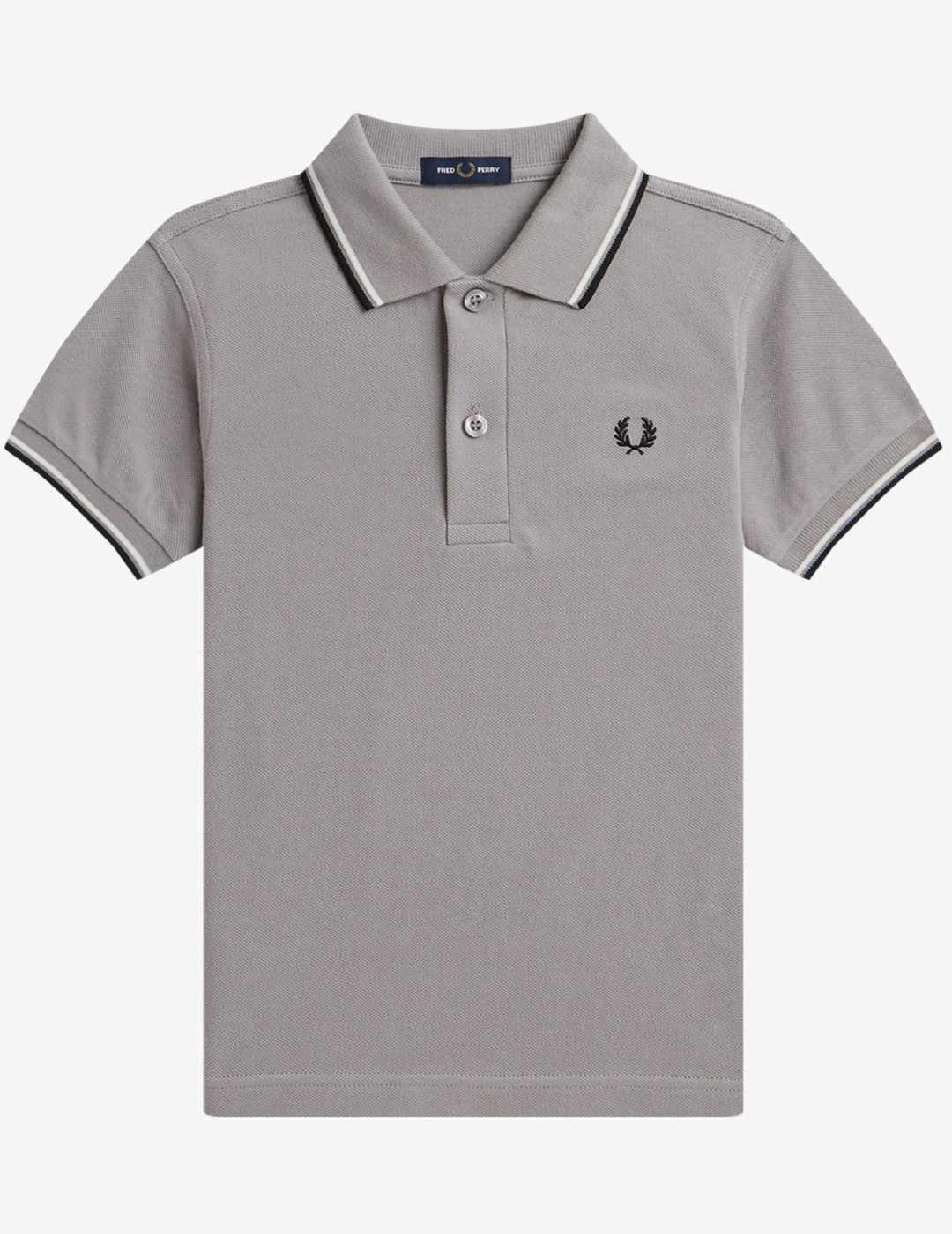 Polo Fred Perry gris para hombre-b