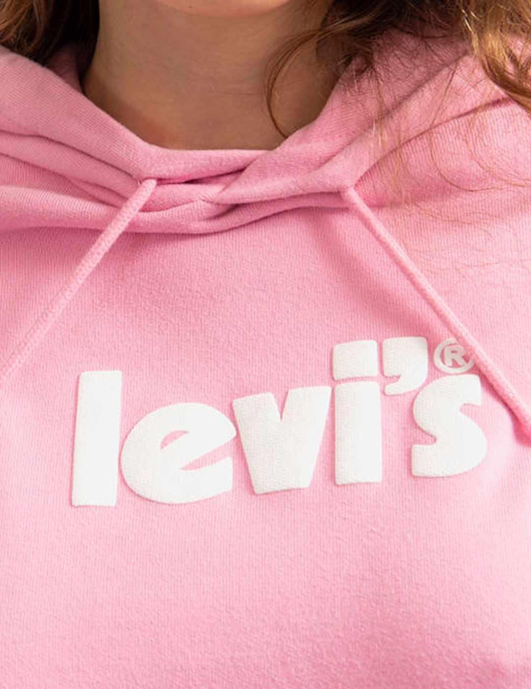 Sudadera Levis Graphic Sport Rosa Mujer