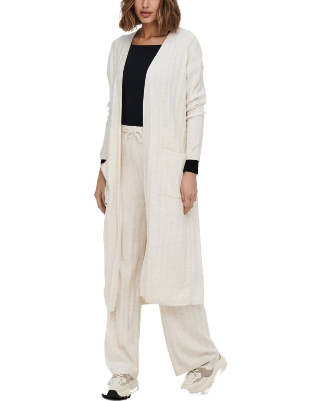 Cardigan Only New Tessa largo gris para mujer-b