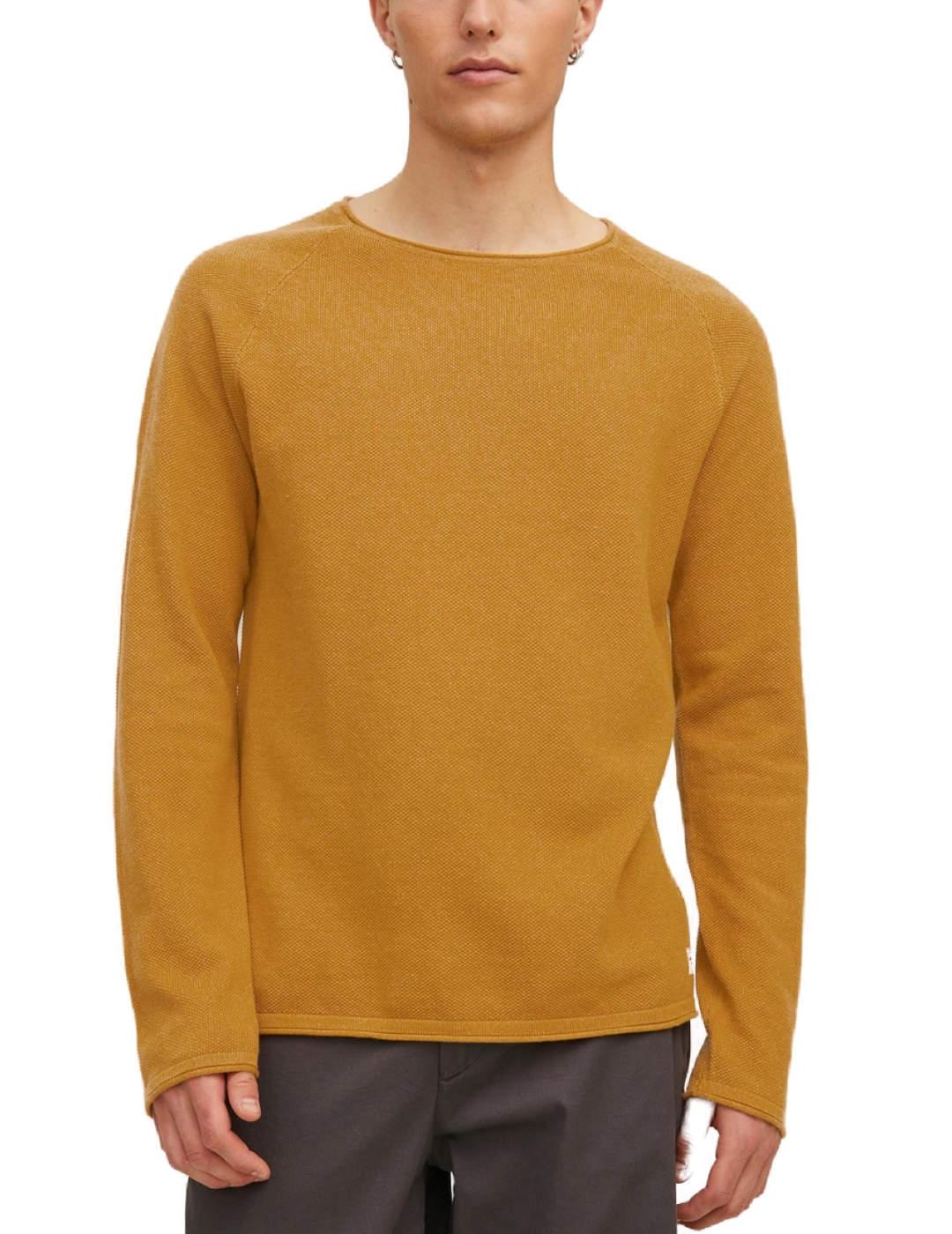 Jersey Jack&Jones Hill mostaza para hombre-b