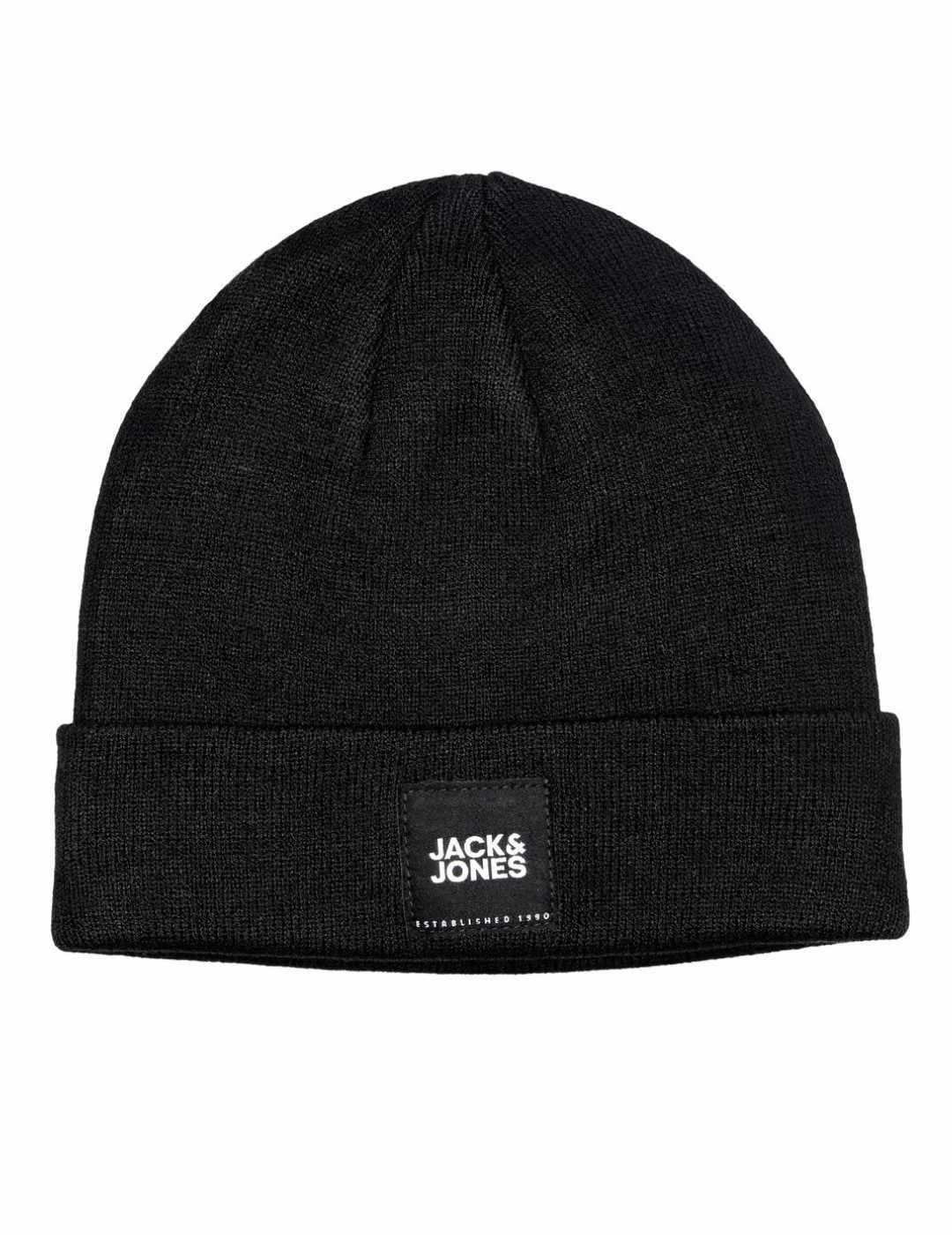 Gorro Jack&Jones Back negro para hombre -b