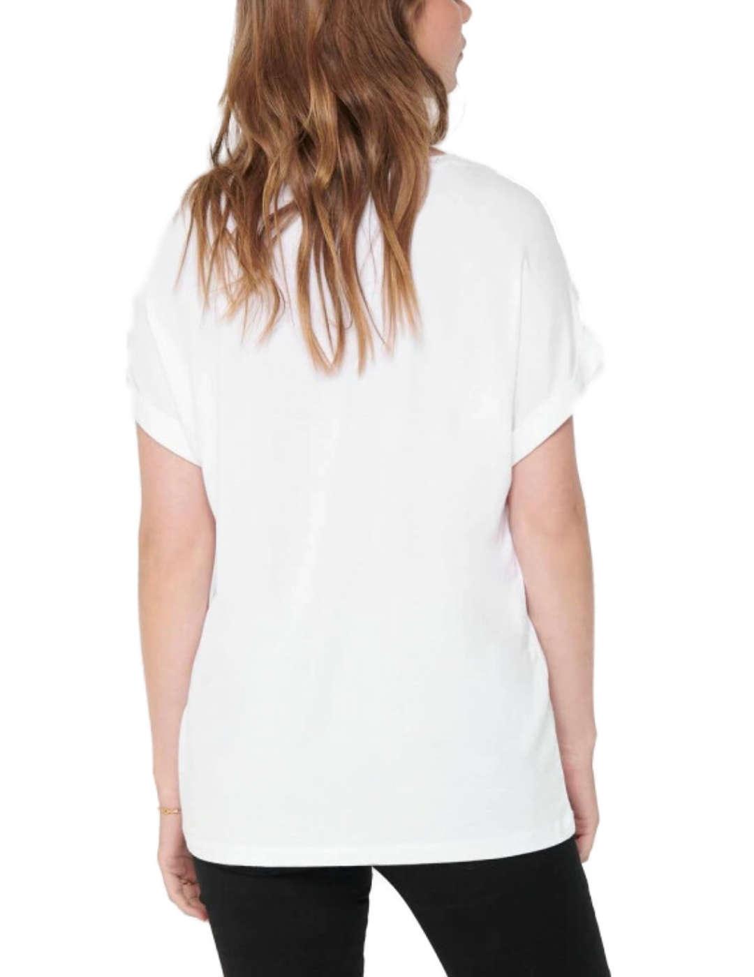 Camiseta Only Monster Noos blanca para mujer-