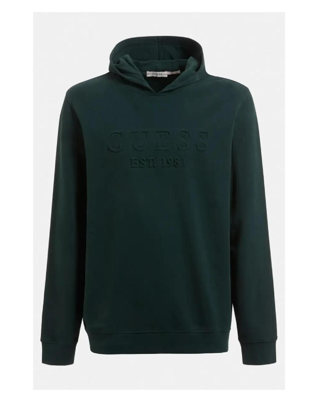 GUESS Z3YQ13 FL04Q Sudaderas Hoodie Hombre Verde