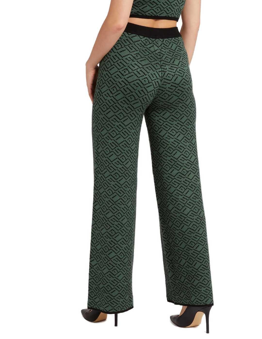 Pantalon Guess Posie verde estampado para mujer-b