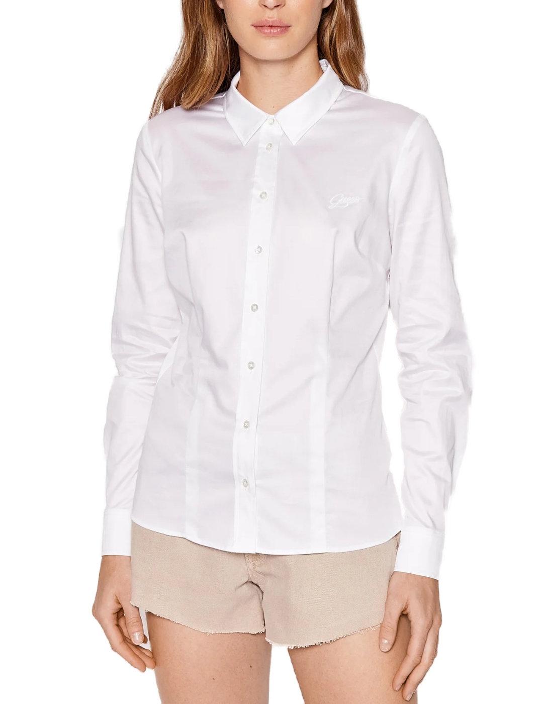 Camisa Guess Cate blanca para mujer -b