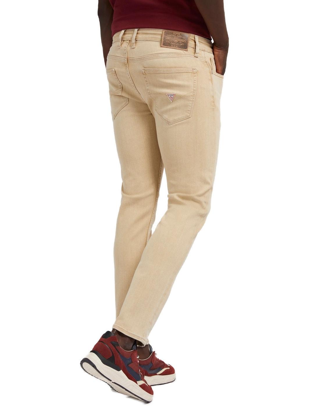 Pantalon Guess Slim tapeded camel para hombre