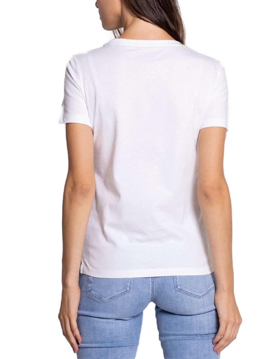 Camiseta Guess original basica blanco para mujer-z