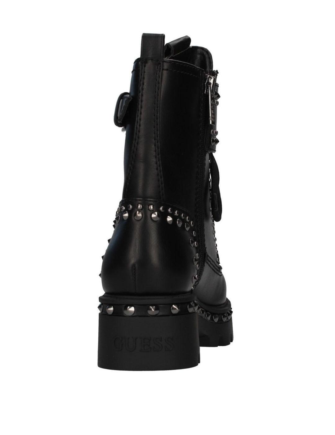 Botin Guess Variel cordones negro para mujer -z