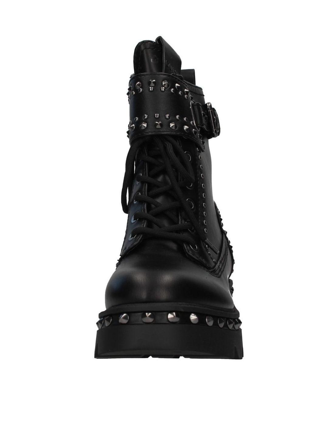 Botin Guess Variel cordones negro para mujer -z