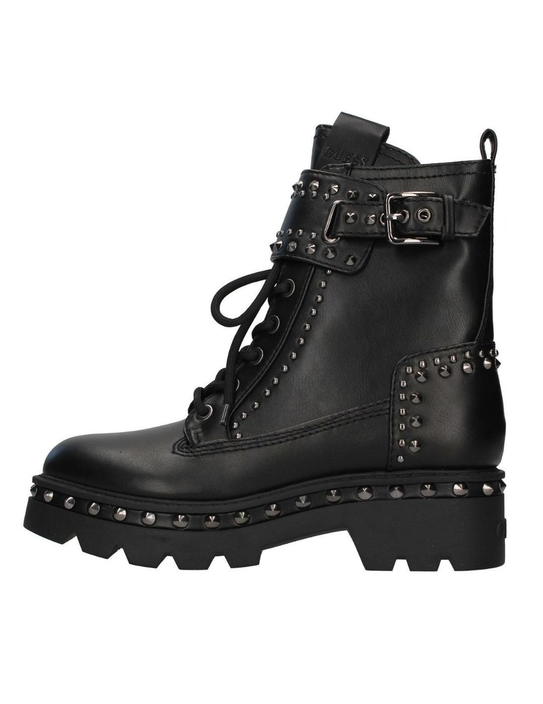 Botin Guess Variel cordones negro para mujer -z